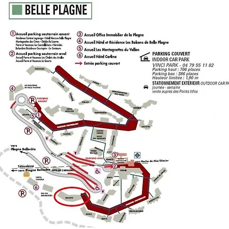 Apartment 4-6p Belle Plagne, Skis Aux Pieds, Vue Montagne, Ensoleille